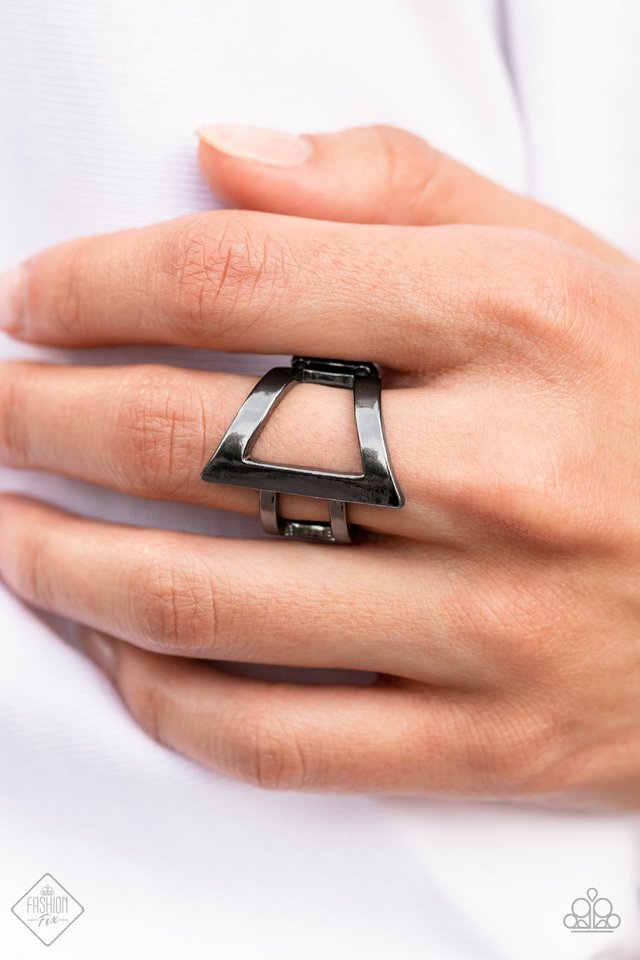 ​Rebel Edge - Black - Paparazzi Ring Image