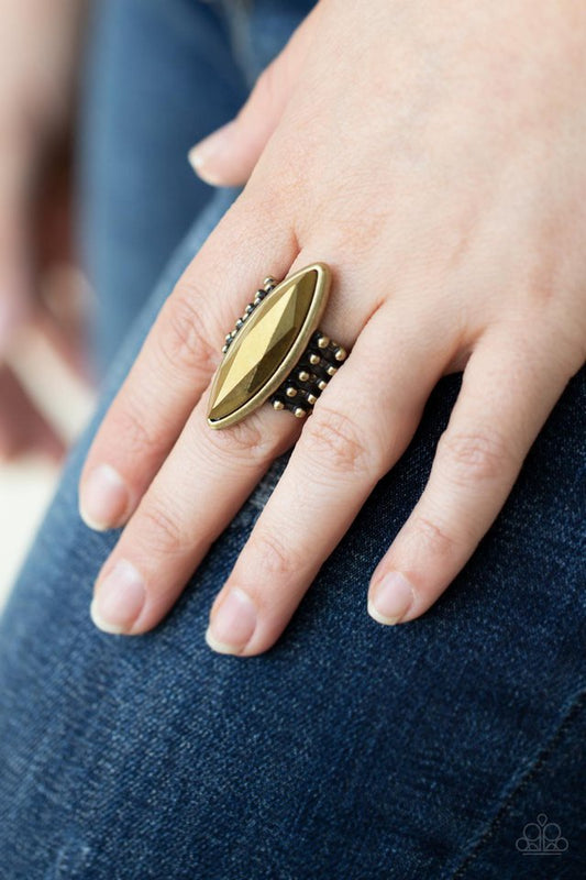 ​Renegade Radiance - Brass - Paparazzi Ring Image