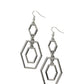 Geometric Maven - Silver - Paparazzi Earring Image