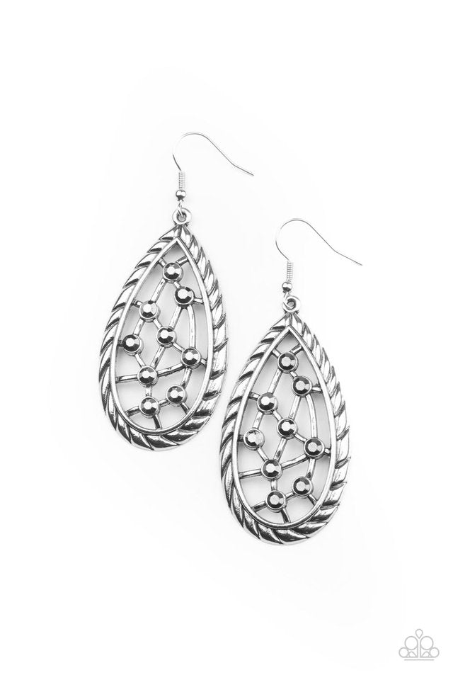 ​Industrial Incandescence - Silver - Paparazzi Earring Image