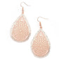 Fleur de Fantasy - Rose Gold - Paparazzi Earring Image