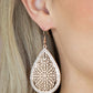 Fleur de Fantasy - Rose Gold - Paparazzi Earring Image