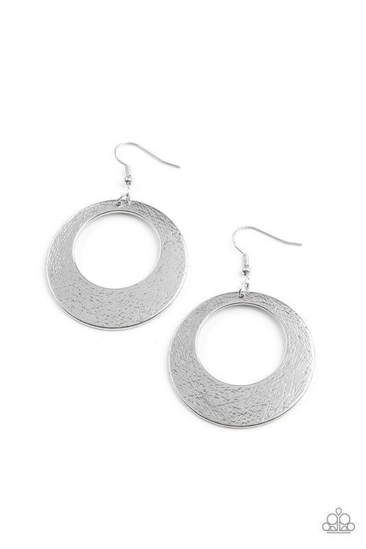 Outer Plains - Silver - Paparazzi Earring Image