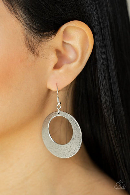 Outer Plains - Silver - Paparazzi Earring Image