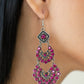 All For The GLAM - Pink - Paparazzi Earring Image