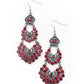 All For The GLAM - Red - Paparazzi Earring Image