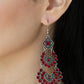 All For The GLAM - Red - Paparazzi Earring Image