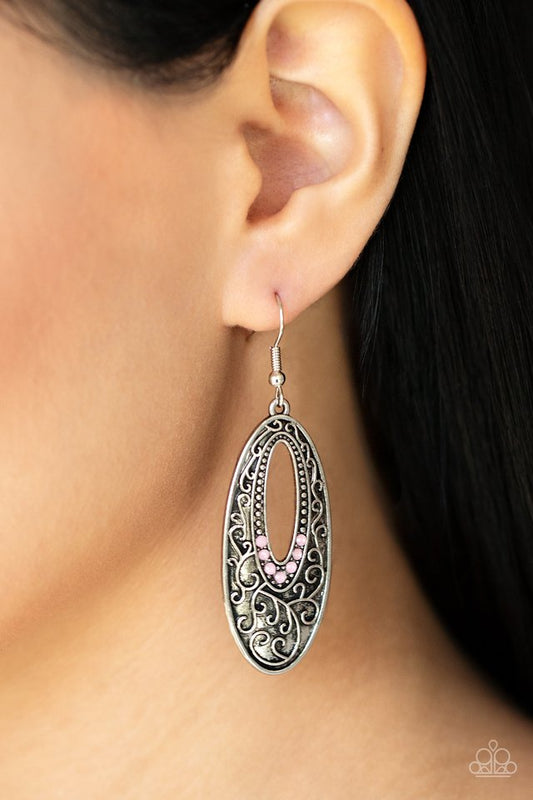 ​Fairytale Flora - Pink - Paparazzi Earring Image