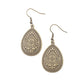 Mayan Mecca - Brass - Paparazzi Earring Image