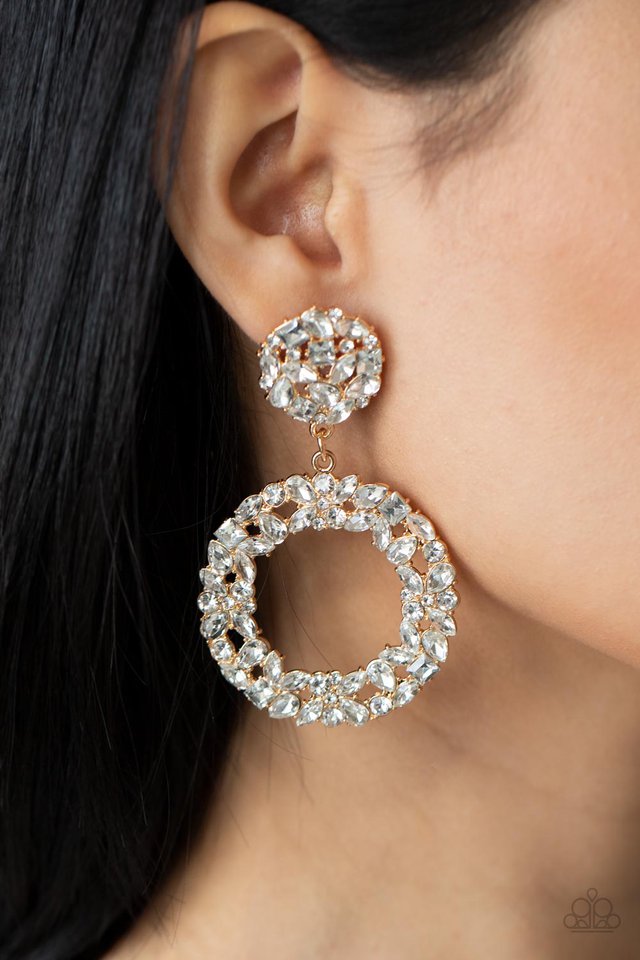 ​Party Ensemble - Gold - Paparazzi Earring Image