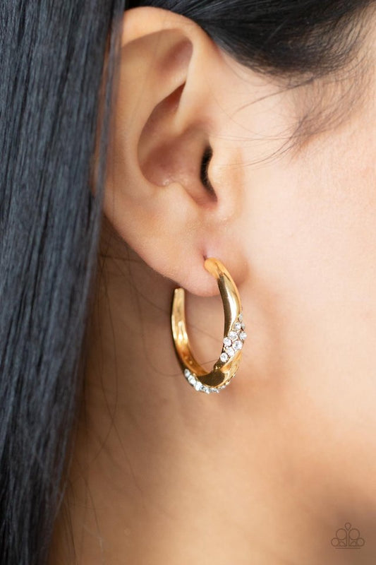 ​Subliminal Shimmer - Gold - Paparazzi Earring Image