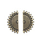 Fiercely Fanned Out - Brass - Paparazzi Earring Image