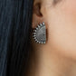 ​Fiercely Fanned Out - Silver - Paparazzi Earring Image