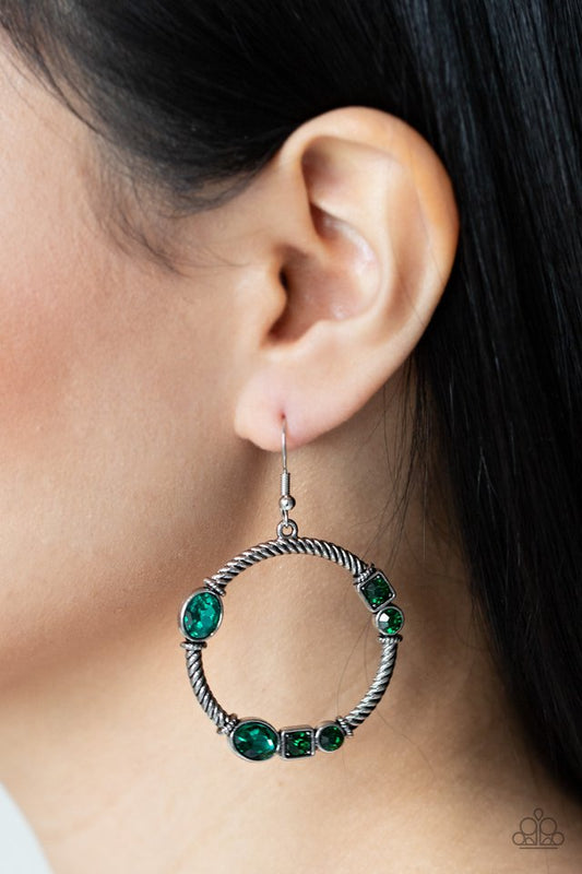 Glamorous Garland - Green - Paparazzi Earring Image