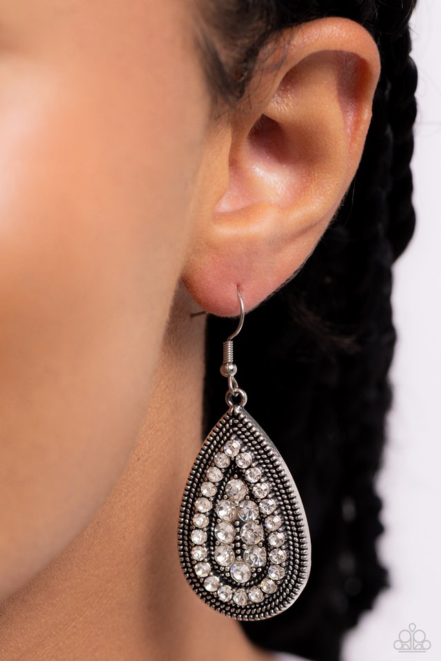 ​Interstellar Idol - White - Paparazzi Earring Image