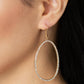 OVAL-ruled! - Gold - Paparazzi Earring Image