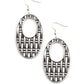 Engraved Edge - Silver - Paparazzi Earring Image