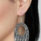 Engraved Edge - Silver - Paparazzi Earring Image