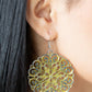 MANDALA Effect - Yellow - Paparazzi Earring Image