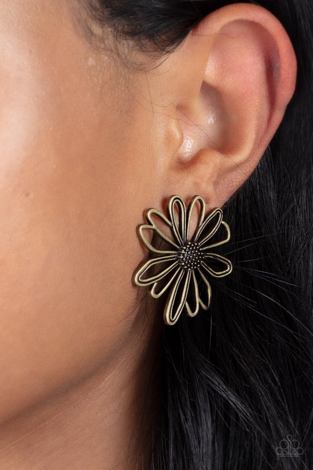 ​Artisan Arbor - Brass - Paparazzi Earring Image