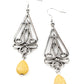 Transcendent Trendsetter - Yellow - Paparazzi Earring Image