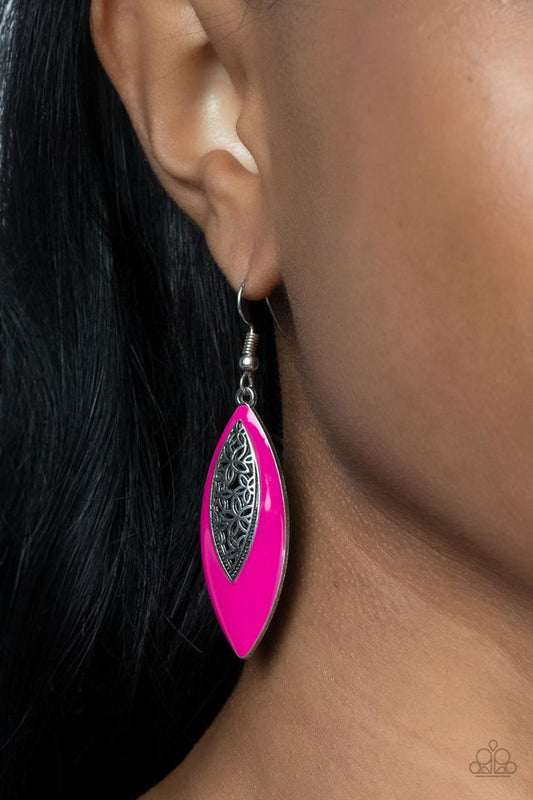 ​Venetian Vanity - Pink - Paparazzi Earring Image