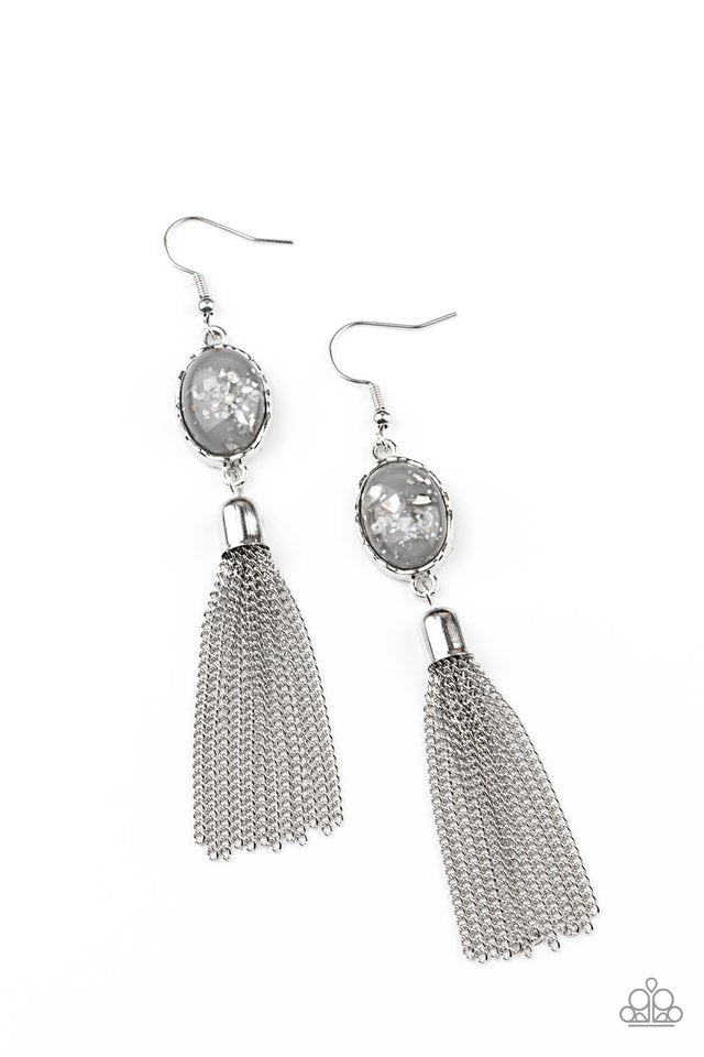 ​Oceanic Opalescence - Silver - Paparazzi Earring Image