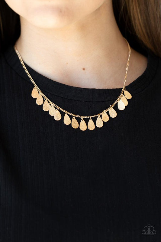​Eastern CHIME Zone - Gold - Paparazzi Necklace Image