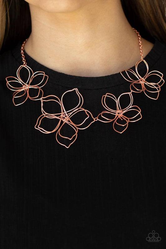 Paparazzi Necklace ~ Flower Garden Fashionista - Copper