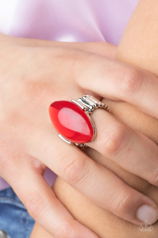 Opal Odyssey - Red - Paparazzi Ring Image
