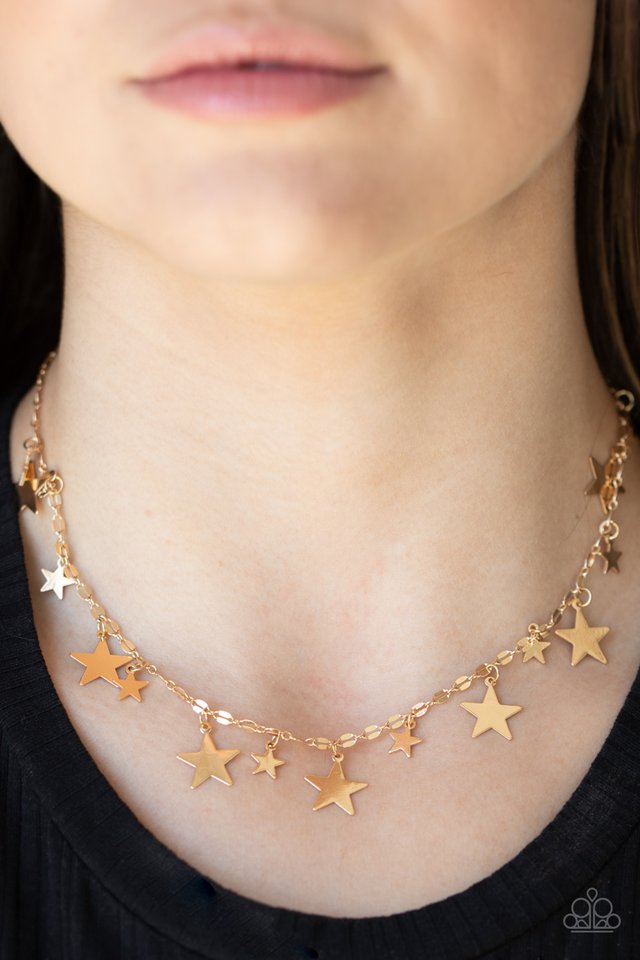 ​Starry Shindig - Gold - Paparazzi Necklace Image