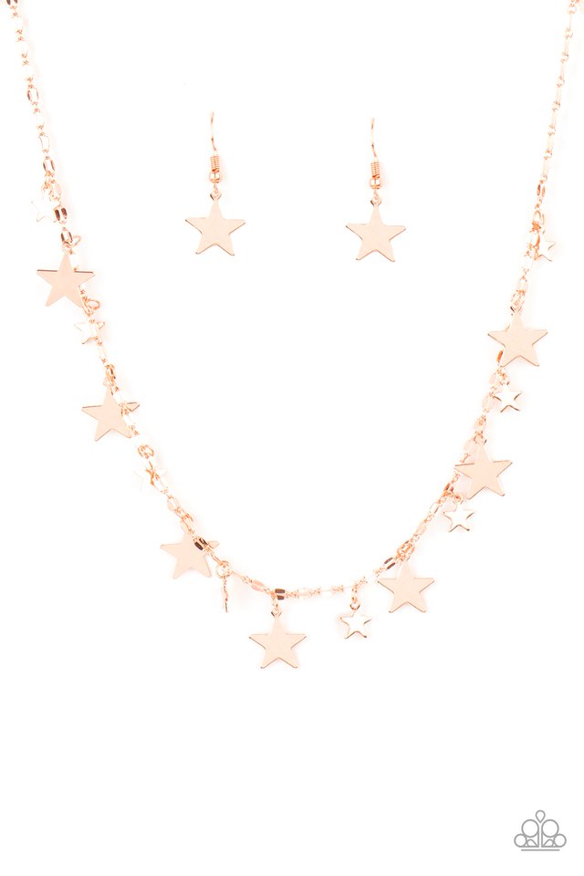 Starry Shindig - Copper - Paparazzi Necklace Image
