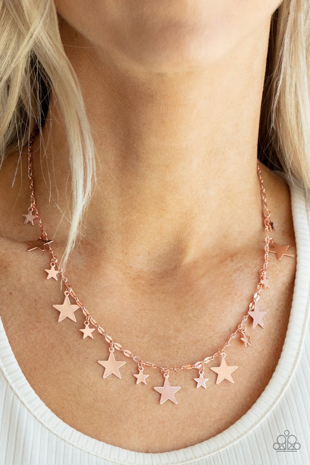 Starry Shindig - Copper - Paparazzi Necklace Image