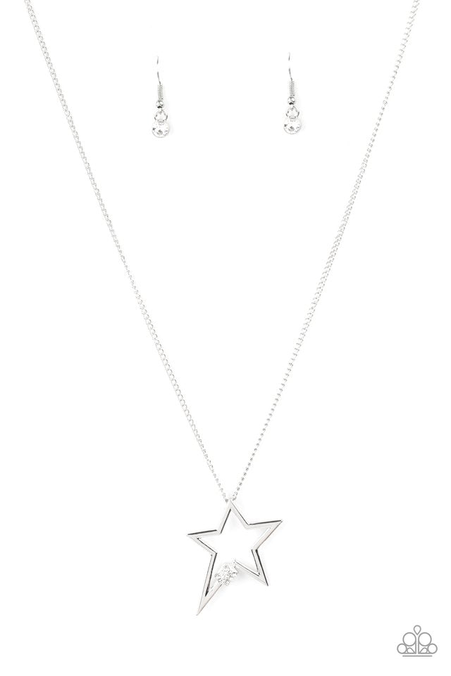 ​Light Up The Sky - White - Paparazzi Necklace Image