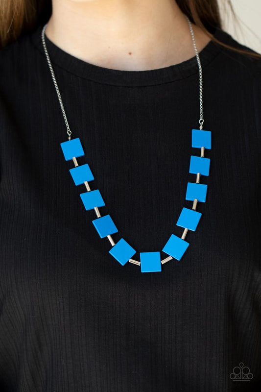 Hello, Material Girl - Blue - Paparazzi Necklace Image