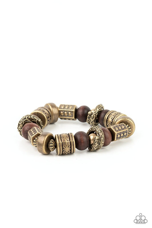 Exploring The Elements - Brass - Paparazzi Bracelet Image