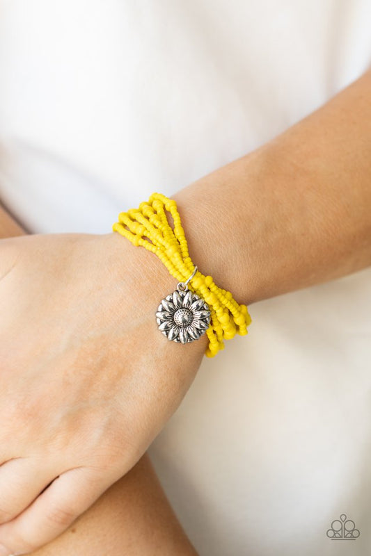 Badlands Botany - Yellow - Paparazzi Bracelet Image