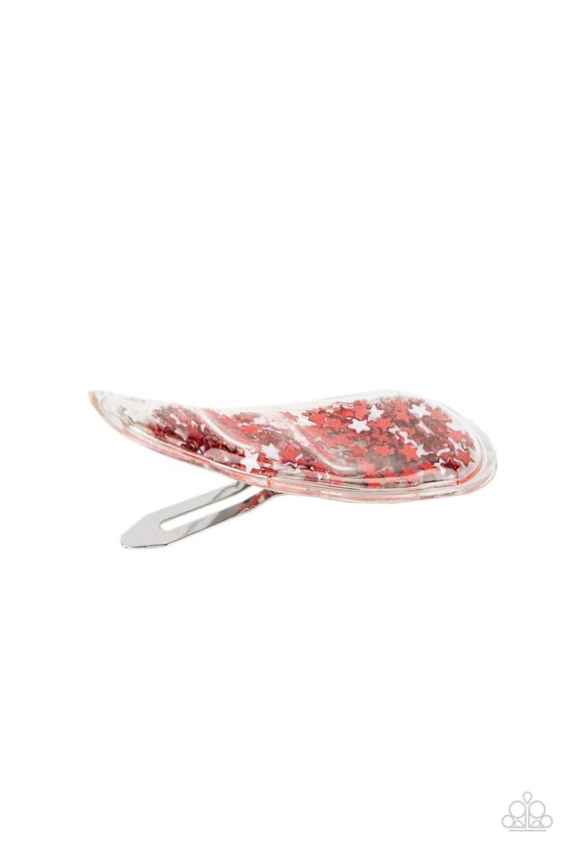 Oh, My Stars and Stripes - Red - Paparazzi Hair Accessories Image
