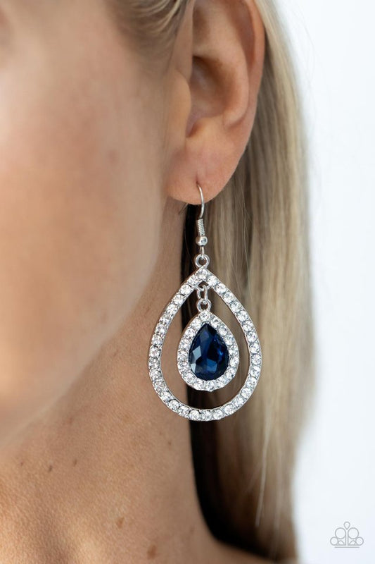 Blushing Bride - Blue - Paparazzi Earring Image