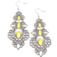 ​Flamboyant Frills - Yellow - Paparazzi Earring Image