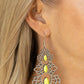 ​Flamboyant Frills - Yellow - Paparazzi Earring Image