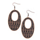 Engraved Edge - Copper - Paparazzi Earring Image