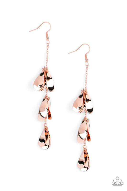 Arrival CHIME - Copper - Paparazzi Earring Image