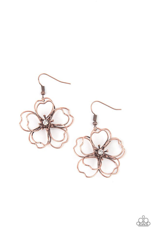 ​Petal Power - Copper - Paparazzi Earring Image