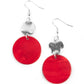 Opulently Oasis - Red - Paparazzi Earring Image