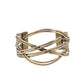 Hautely Hammered - Brass - Paparazzi Bracelet Image