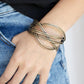 Hautely Hammered - Brass - Paparazzi Bracelet Image