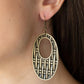 Engraved Edge - Brass - Paparazzi Earring Image