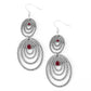 ​Cosmic Twirl - Red - Paparazzi Earring Image