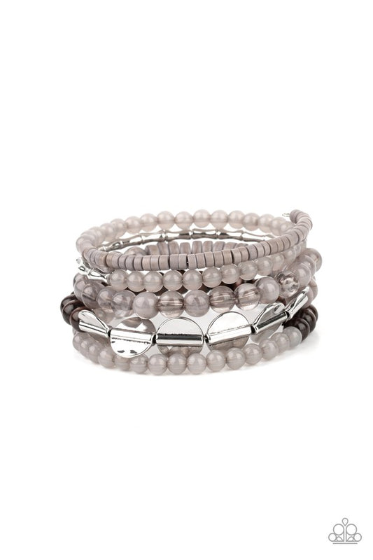 ​Free-Spirited Spiral - Silver - Paparazzi Bracelet Image